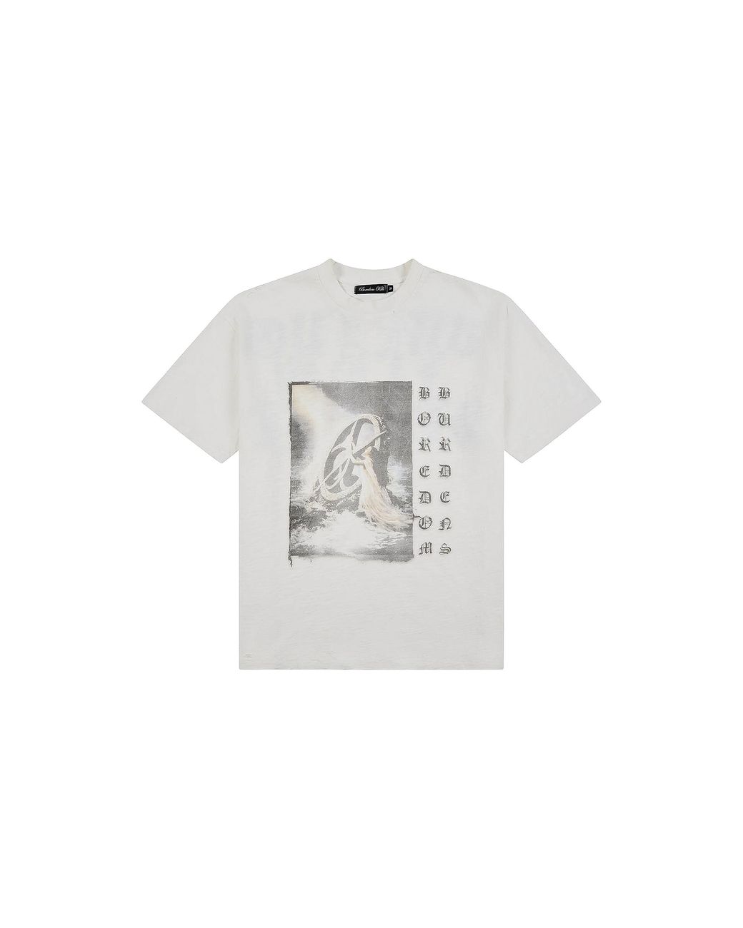 Boredom Kills Black Washed Up T-Shirt Bk038" for men