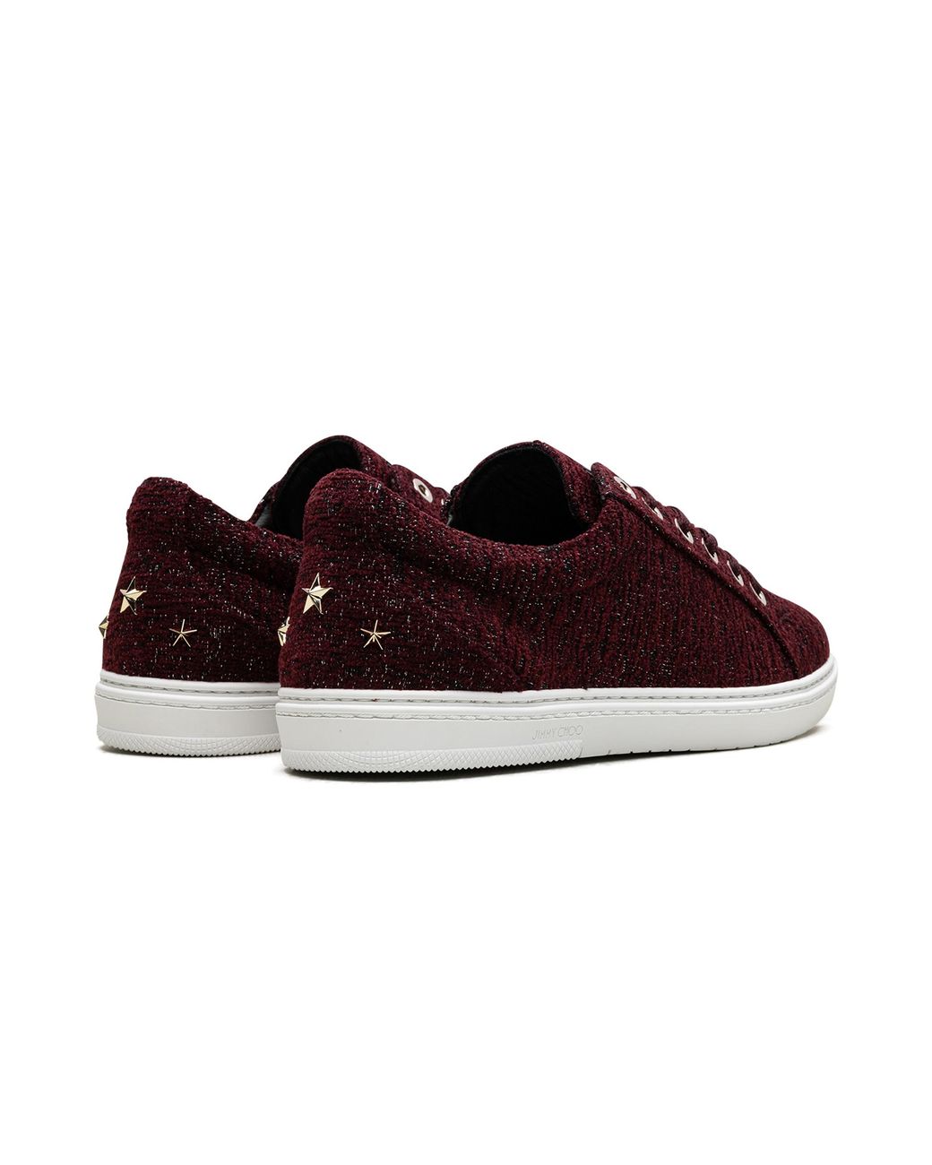 Jimmy Choo Red Miami Glitter Trimmed Trainers "Berry" J00010660546 066791 182" for men