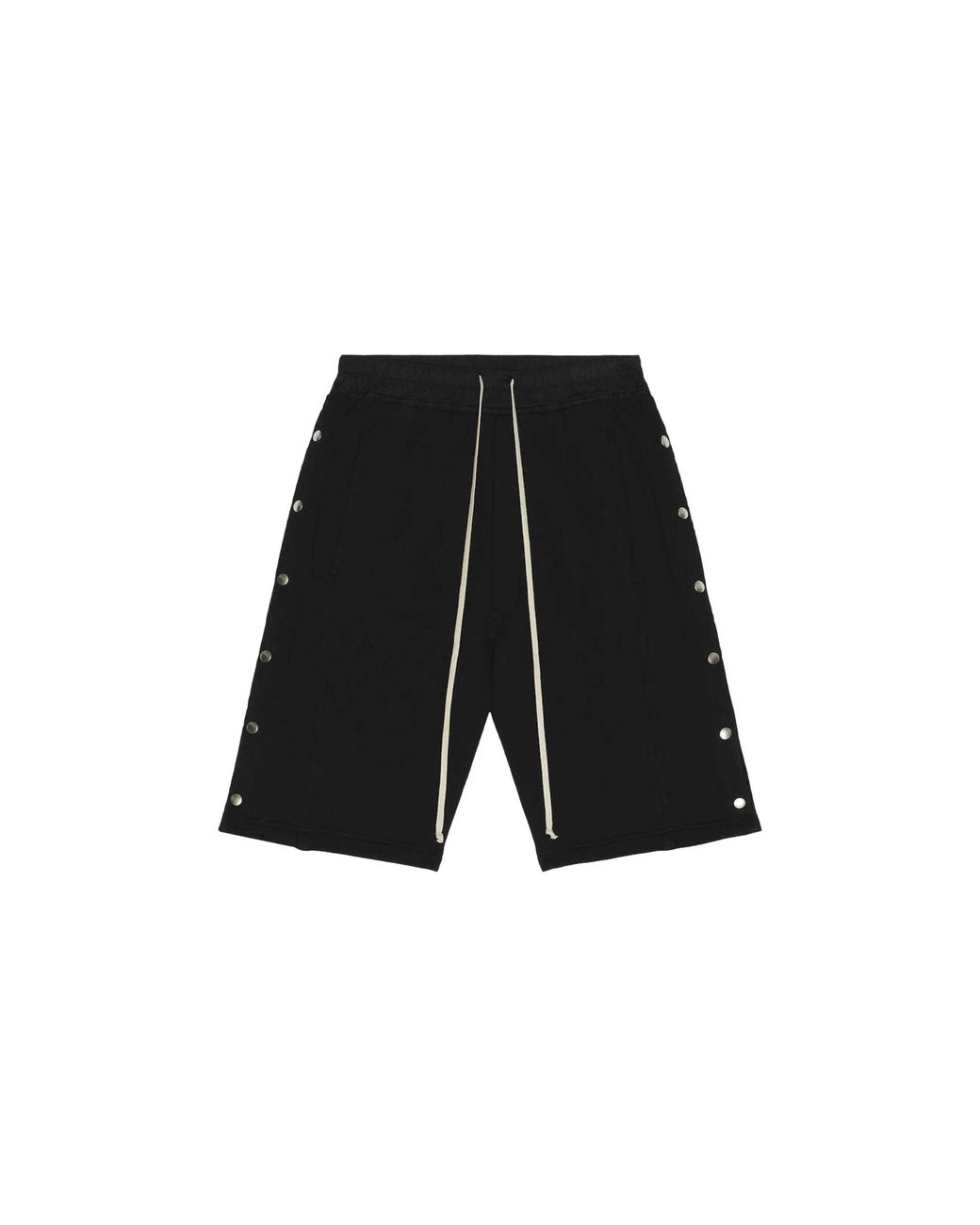 Rick Owens Black Wide Pusher Shorts Du02E7373 Fsl 09" for men