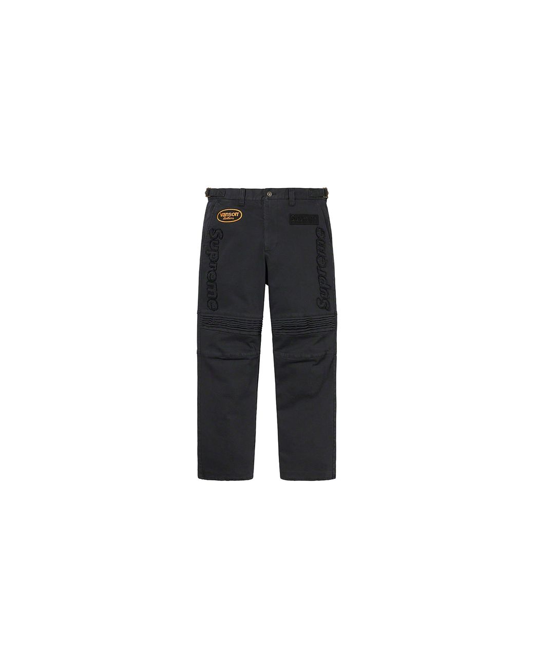 Supreme Black Vanson Leathers Cordura Pants "Ss26
