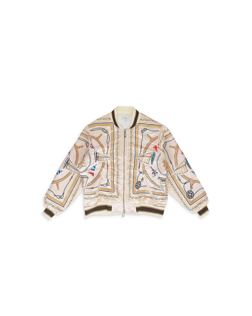 Rhude Black Nautica Satin Bomber Rhss24Ja10843108 Mul" for men