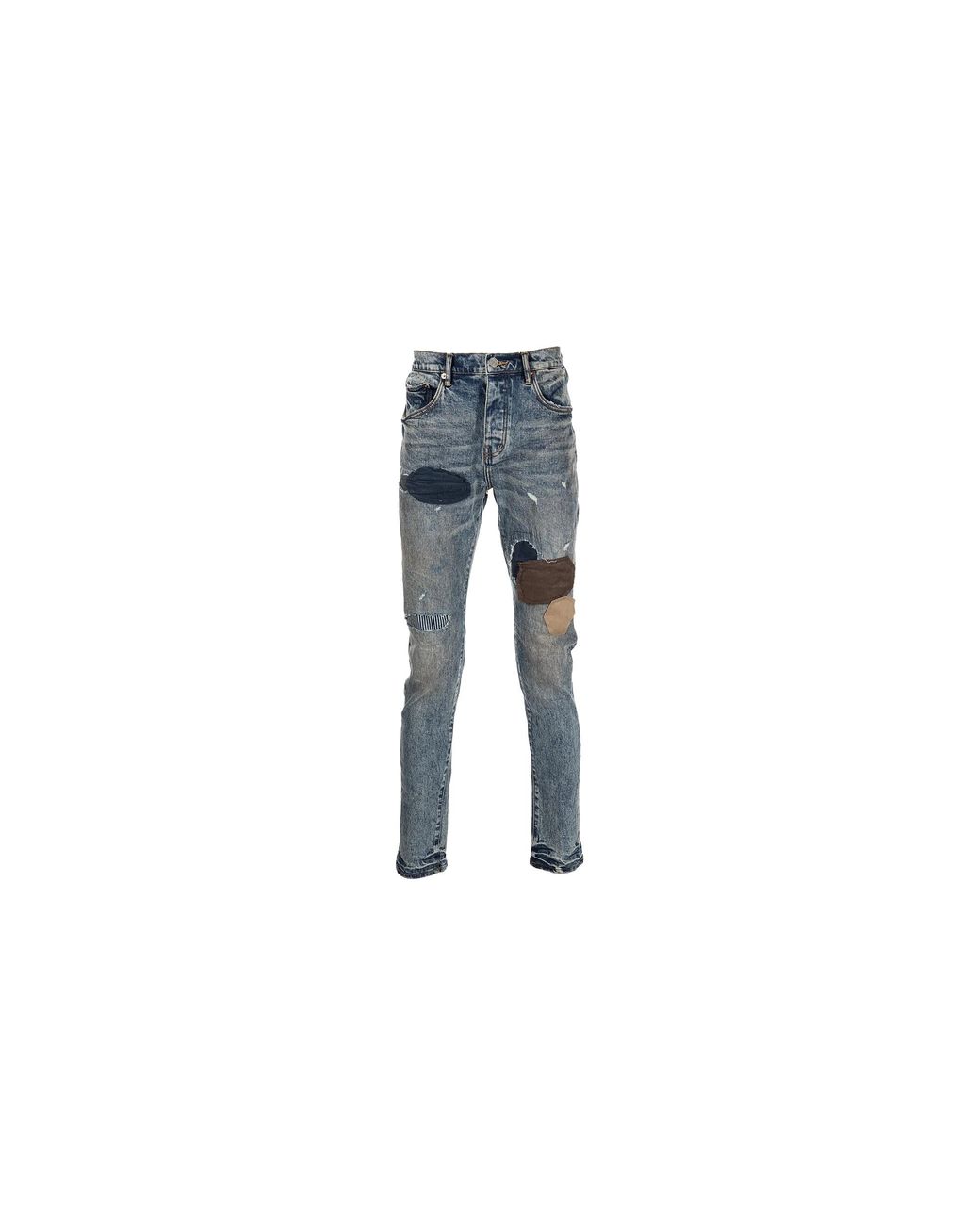 Purple Brand Black Worn Patchwork Jeans P001 Wipw222" for men