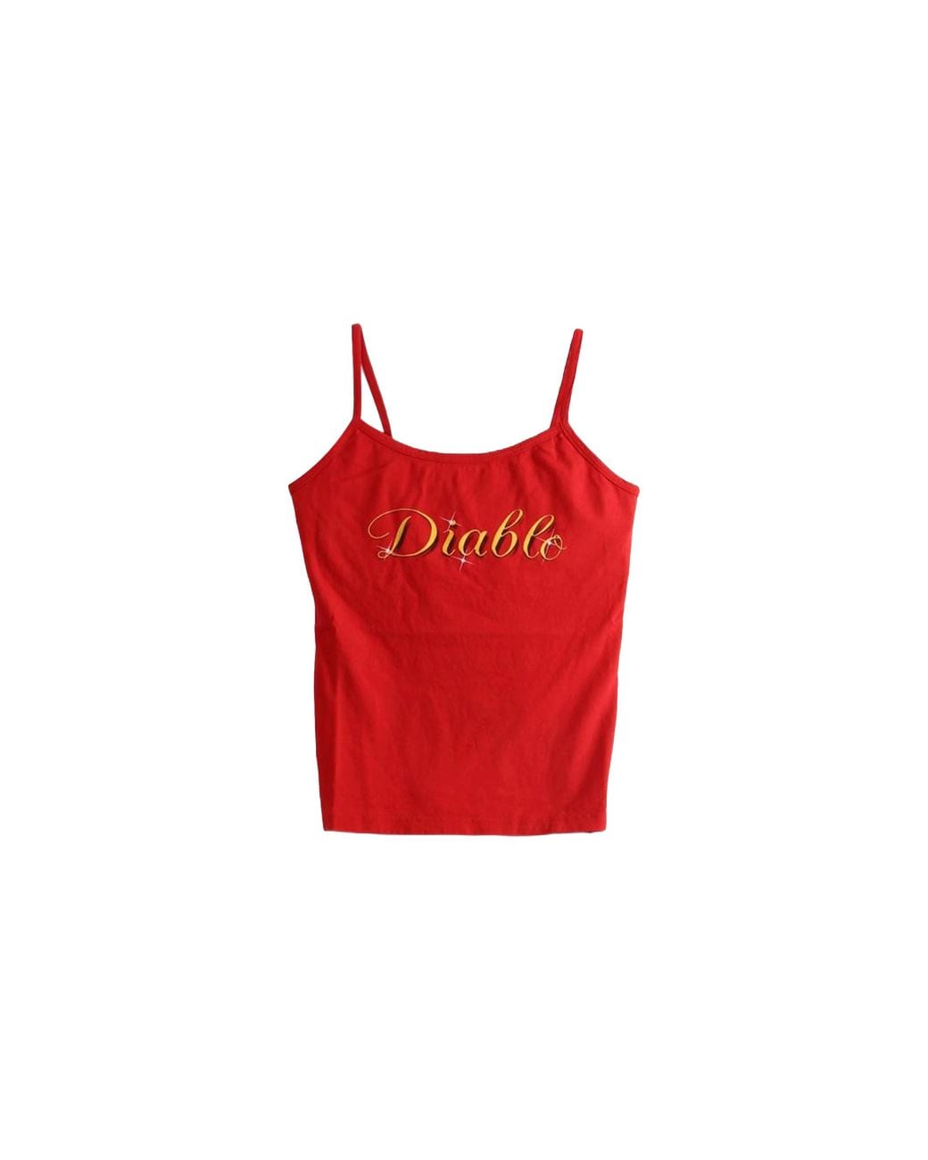 Willy Chavarria Red Diablo Cholita Tank Tops "Willy" Mwjte007 062N 006"