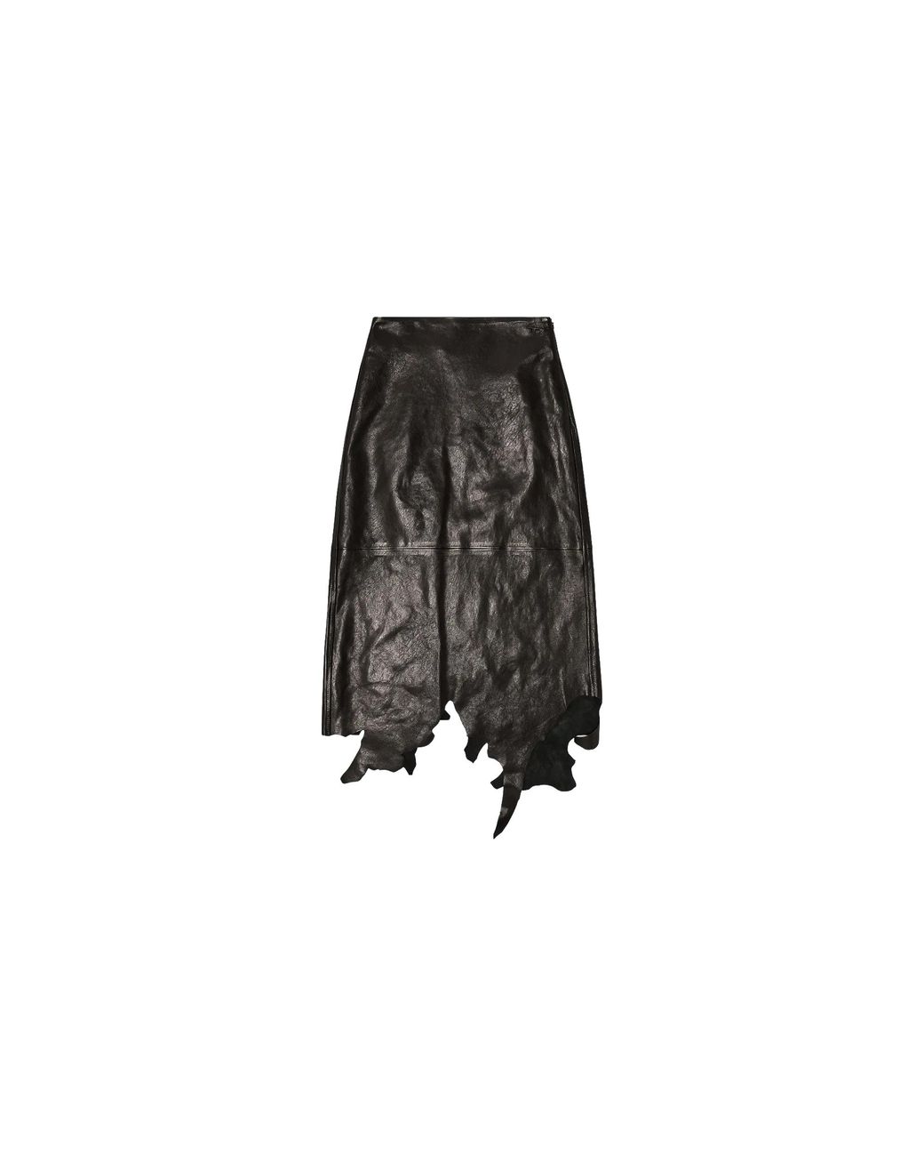 DIESEL Black L-Torn Leather Mini Skirt A223010Egew9Xx"