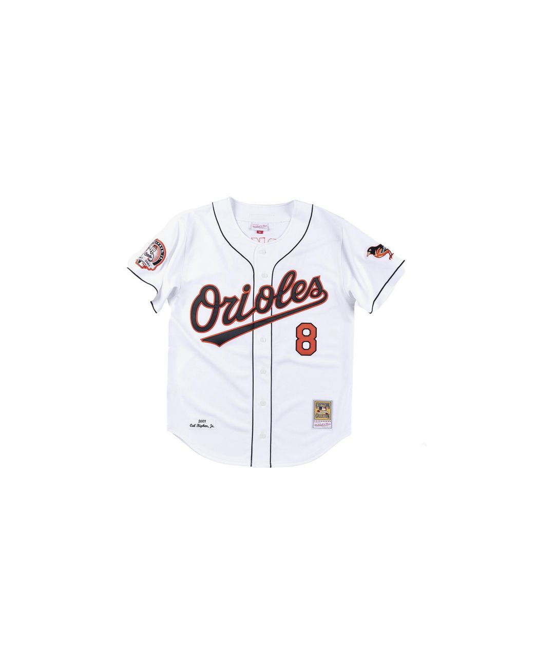Mitchell & Ness Black Authentic Jersey "Mlb Orioles 2001 Cal Ripken" Ajy1El18097 Borwhit01Cri" for men