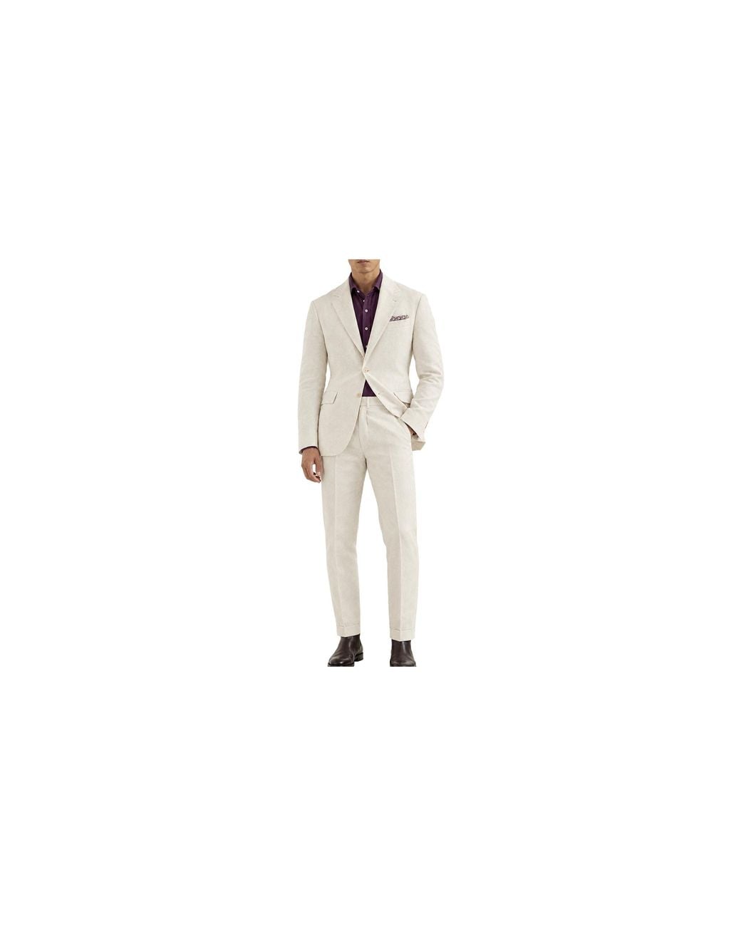 Brunello Cucinelli Black Cotton Linen Suit "English" Brun2966" for men