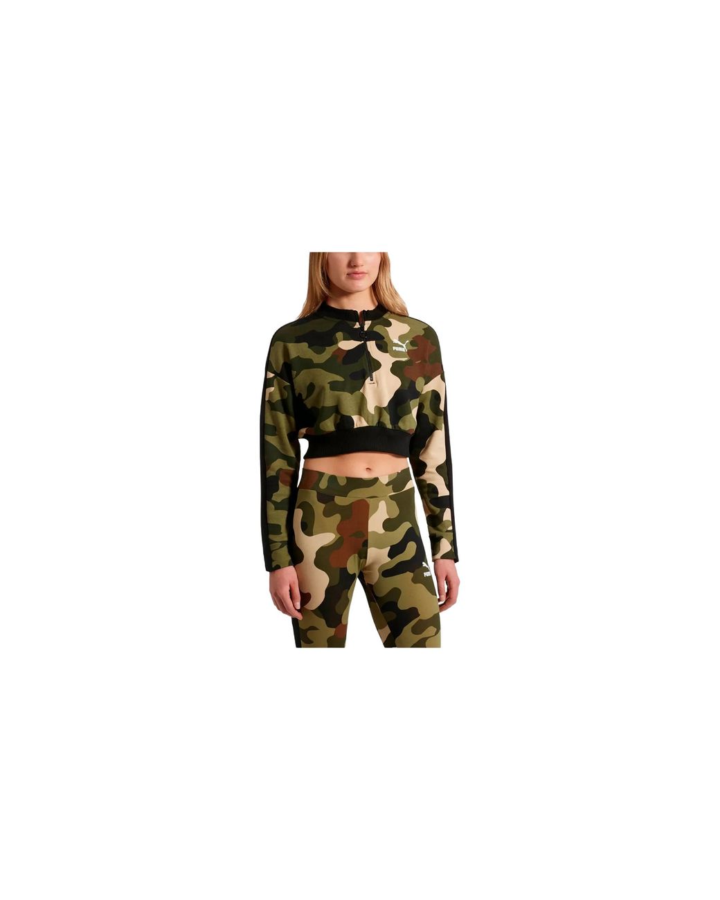 PUMA Black Wild Pack T7 Cropped Crew Sweater 578468 15"