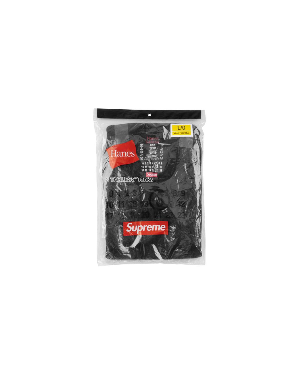 Supreme Black Mm6 Maison Margiela Hanes Tagless Tank Top (2 Pack) "Ss24" Su424"