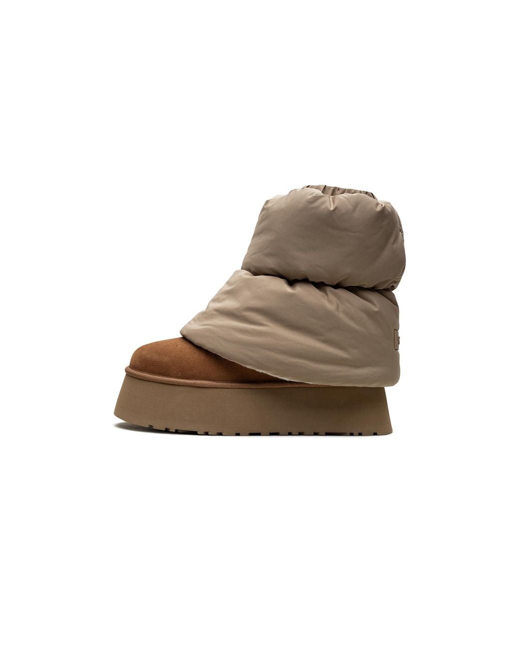 Ugg Black Classic Mini Dipper Puffer Boot "Amphora Chestnut" 1158275 Ahs"