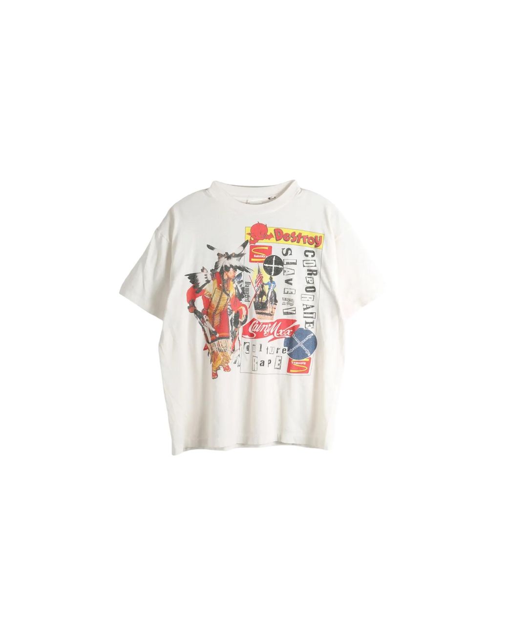 SAINT Mxxxxxx Black Destroy Short Sleeve T-Shirt Sm Mk8 0000 C03" for men
