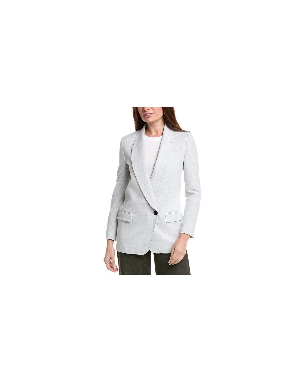 Brunello Cucinelli Black Tailored Single-Button Blazer Brun525"