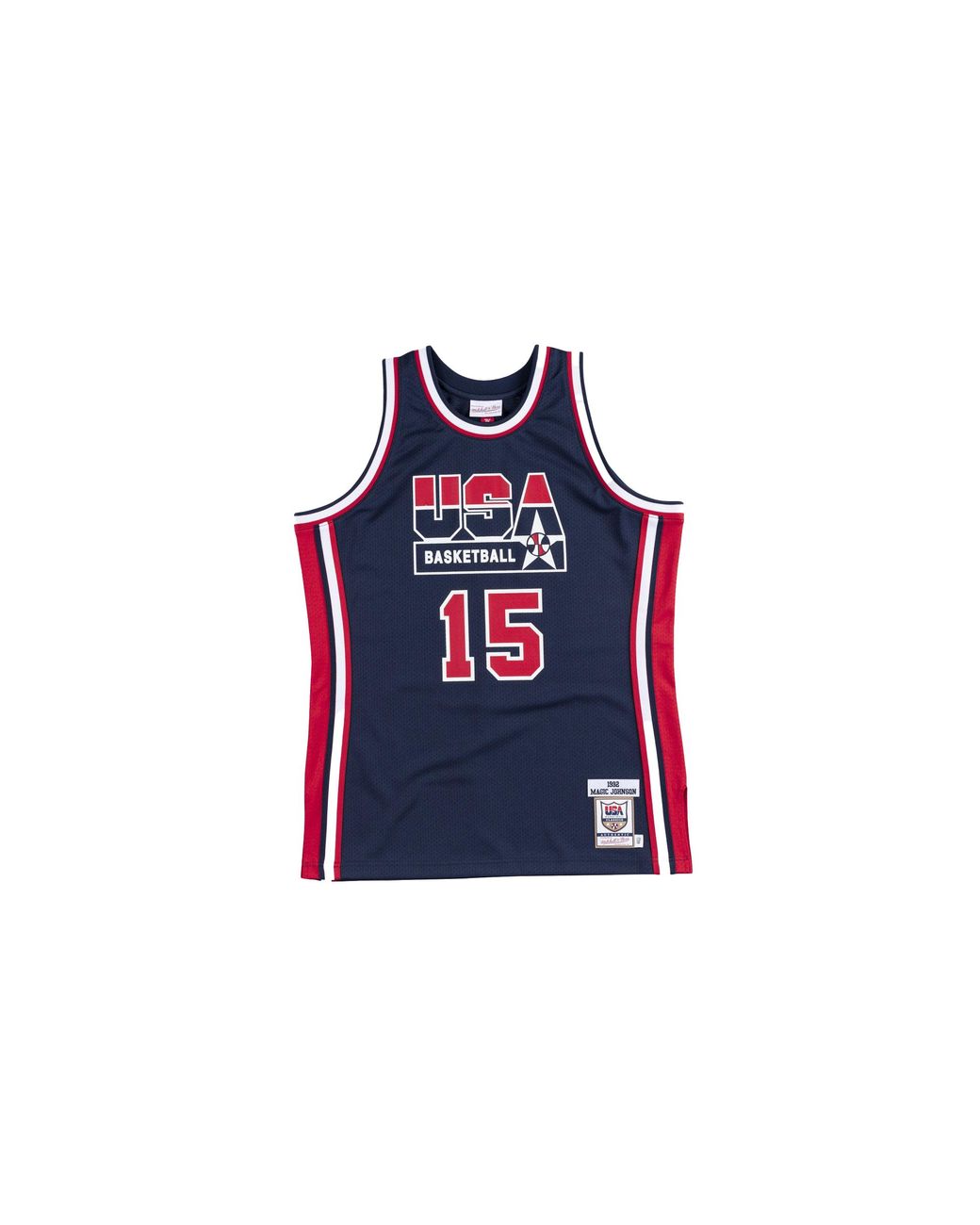 Mitchell & Ness Black Authentic Jersey Team Usa 1992 Magic Johnson Ajy4Gs18413 Usanavy92Ejh" for men