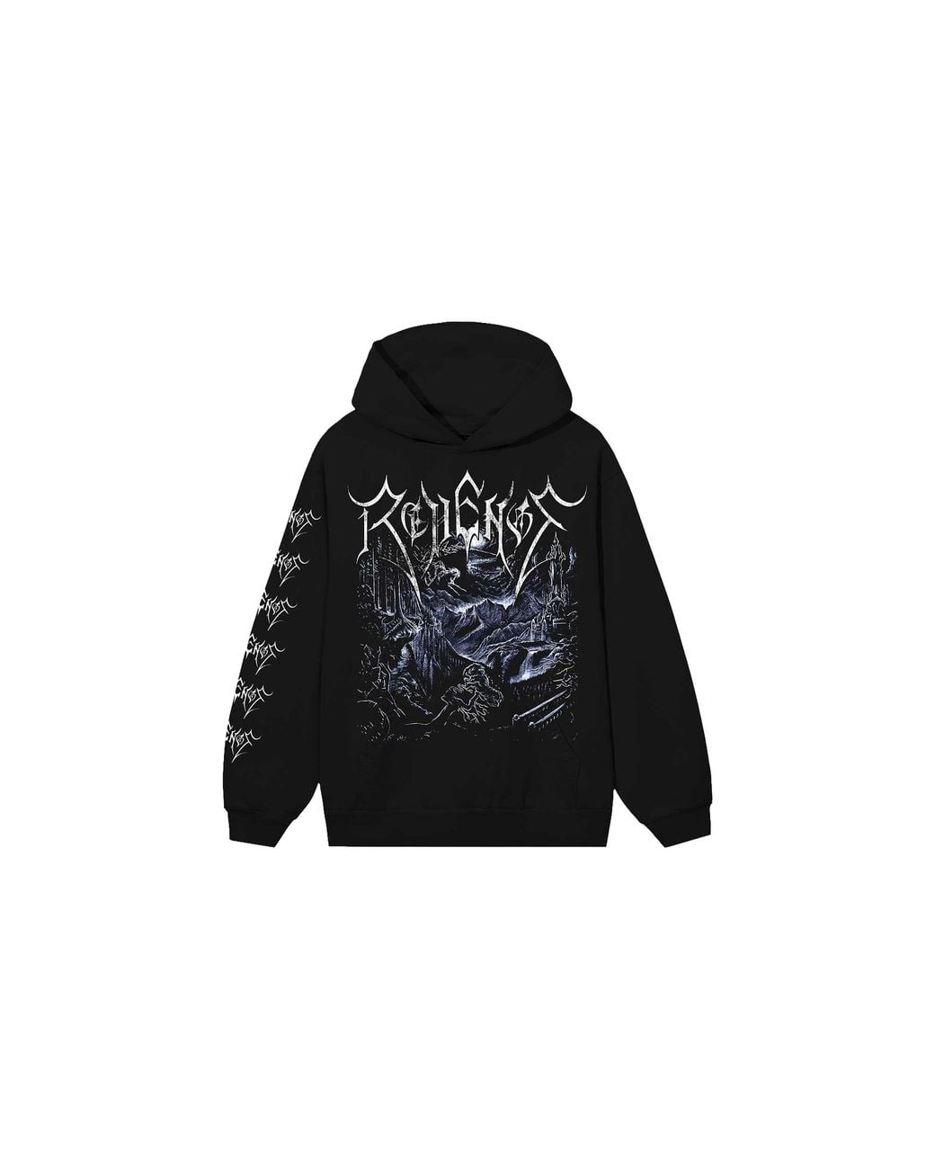 REVENGE Black Disciple Hoodie Rev0028" for men