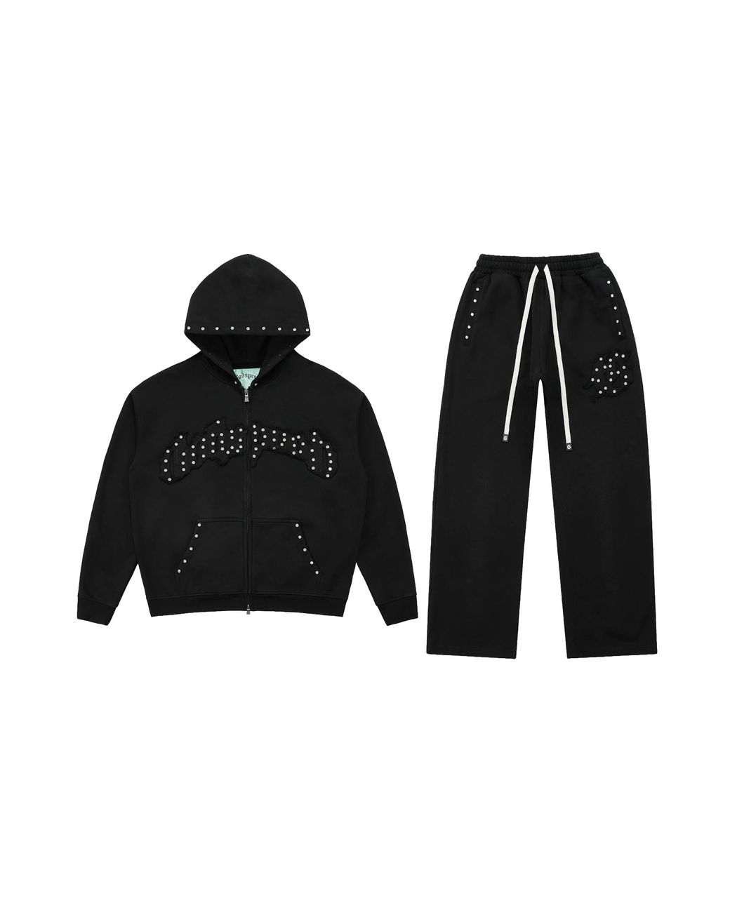 GODSPEED NEW YORK Black Og Vvs Studded Sweatsuit Gs563" for men