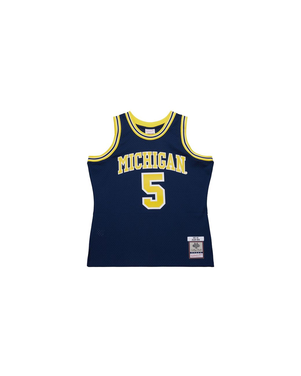 Mitchell & Ness Blue Dark Jersey "Ncaa Michigan 1991 Jalen Rose" Jy9791 Umiasbl" for men