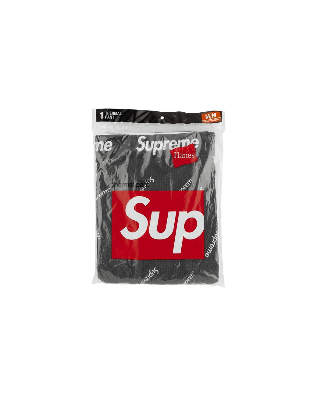 Supreme Black Hanes Thermal Pant "Fw20" Su9853"