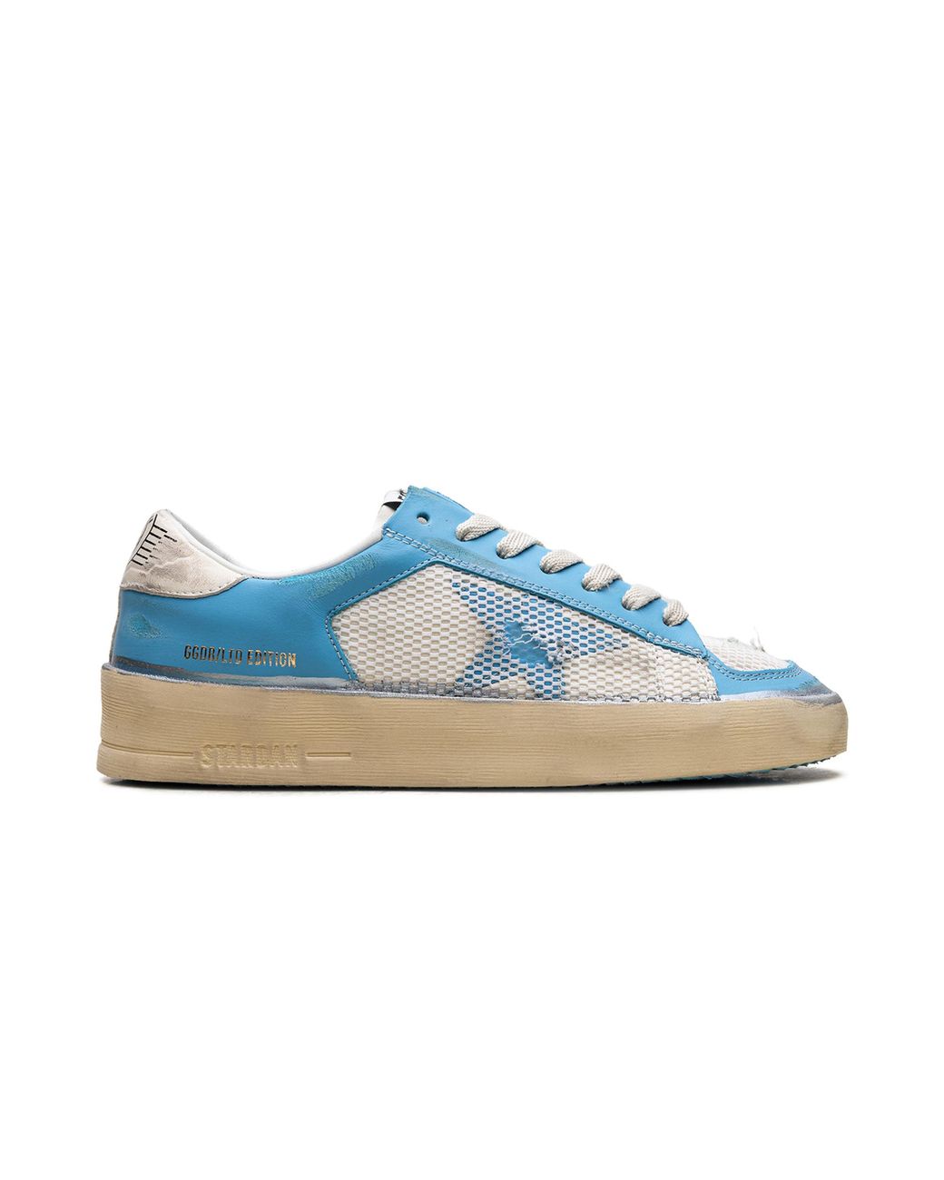 Golden Goose Deluxe Brand Blue Stardan Lab "Light Nappa Leather And Mesh" Gwf00370 F004374 50492"