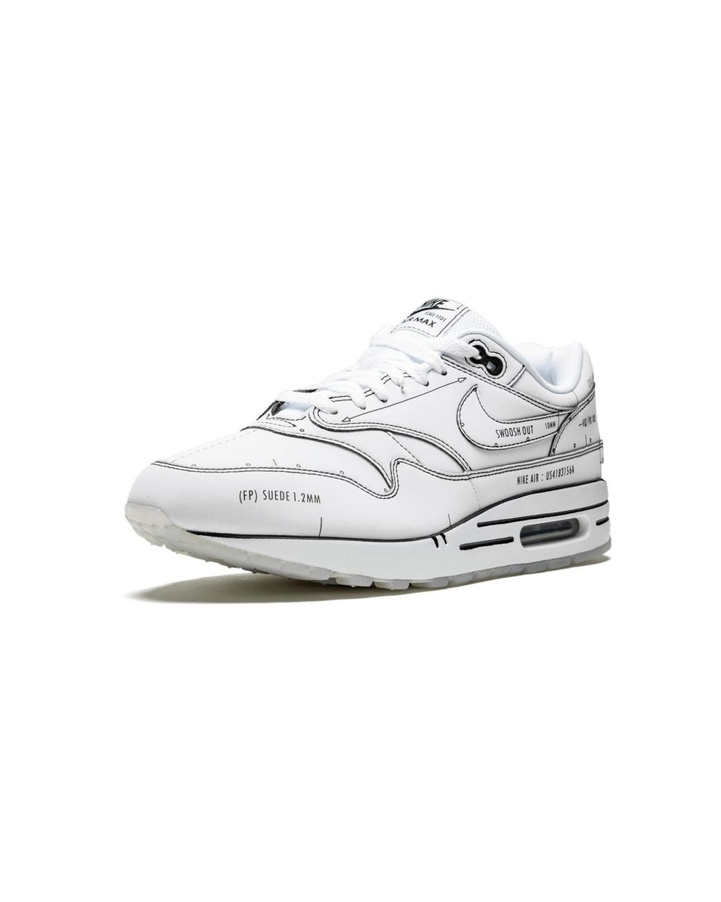 Nike Black Air Max 1 "Sketch Schematic" Cj4286 100" for men