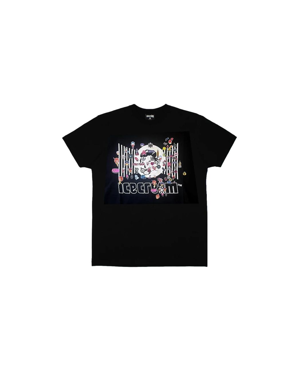 ICECREAM Black Stick-Up T-Shirt 461 4204 Blk" for men