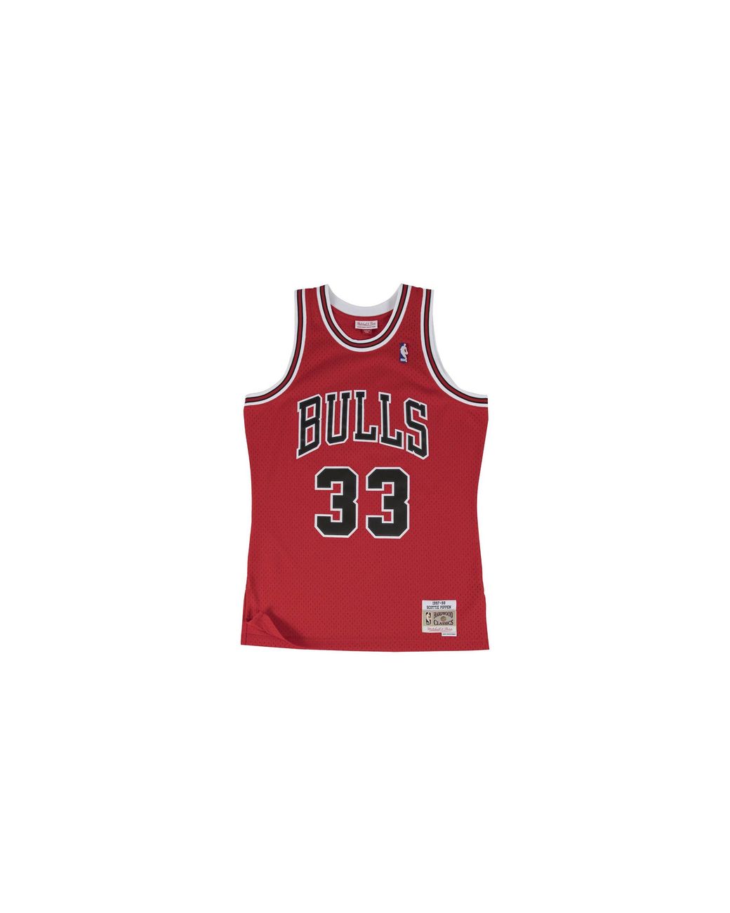 Mitchell & Ness Red Swingman Chicago Bulls Road 199798 Scottie Pippen Jersey Cbuscar97Spi" for men