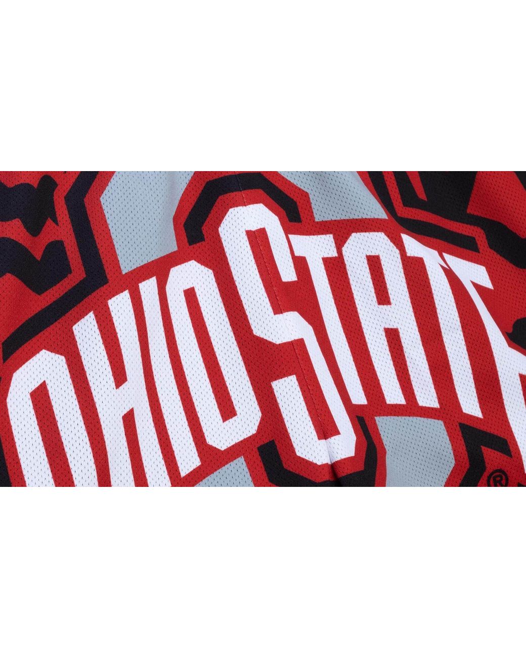 Mitchell & Ness Red Jumbotron 2.0 Sublimated Shorts "Ncaa Ohio State Buckeyes" Pshr1220 Ostyypppbkrd" for men