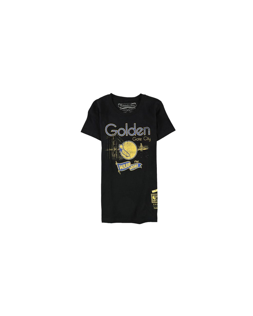 Mitchell & Ness Black Nba Wogate City Short Sleeve T-Shirt "Golden State Warriors