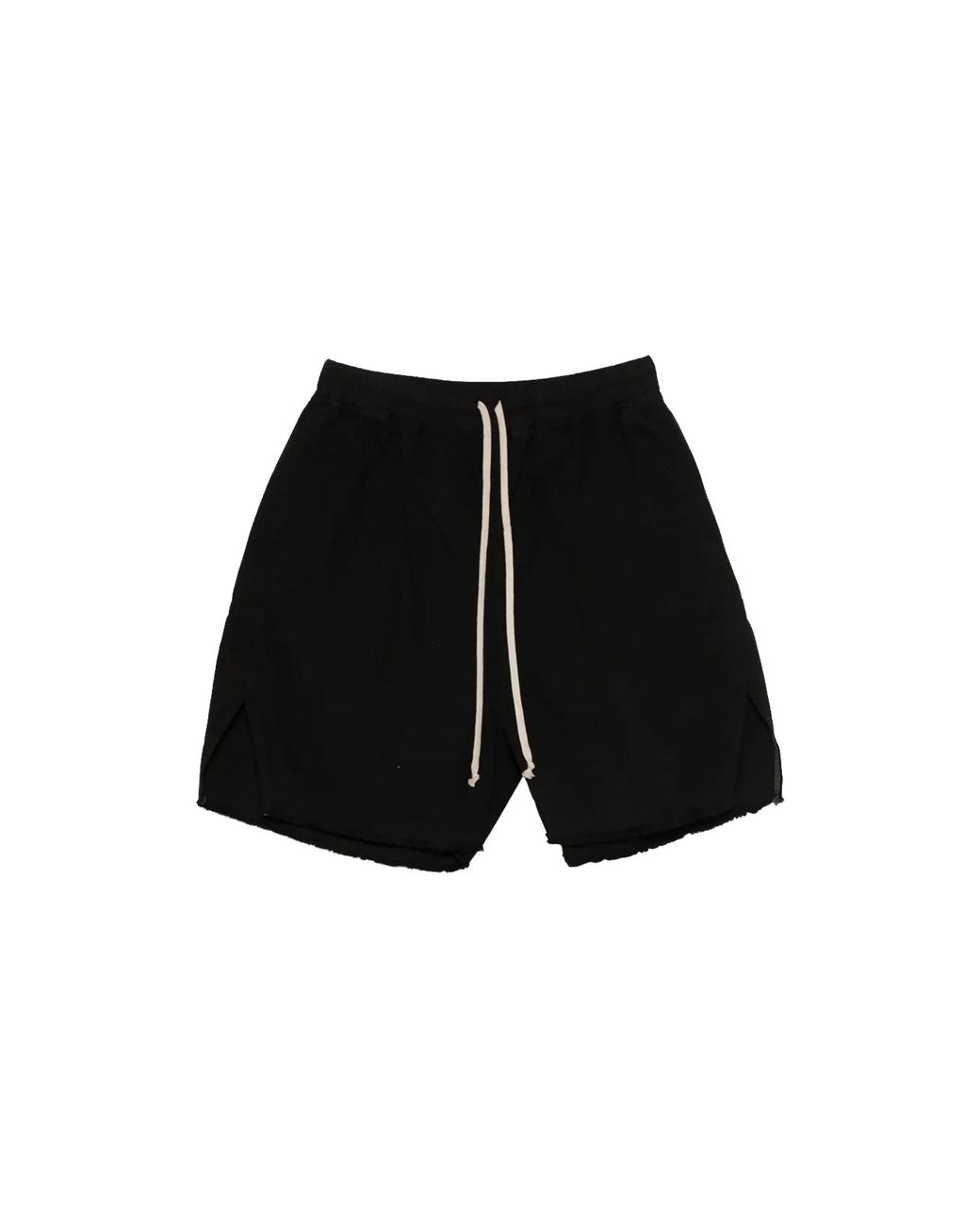 Rick Owens Black Back Zipper Shorts Du01F4383 Cvs 09" for men