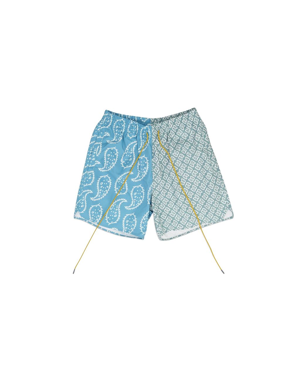 Rhude Blue Paisley Swim Trunks "Marine Sage" Rhss23Pa78020345" for men