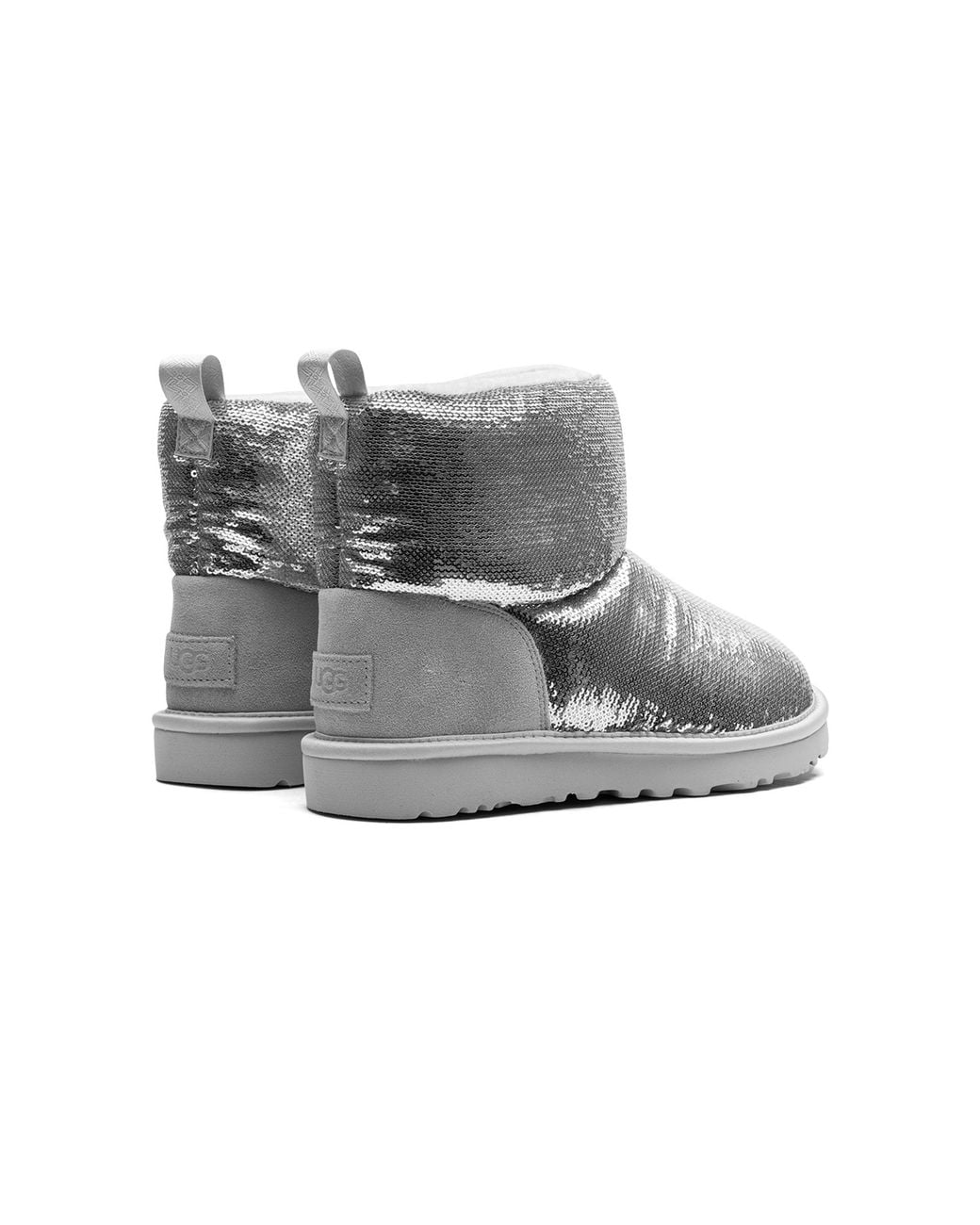 Ugg Gray Classic Mini Boot "Mirror Ball" 1151291 Slvr"