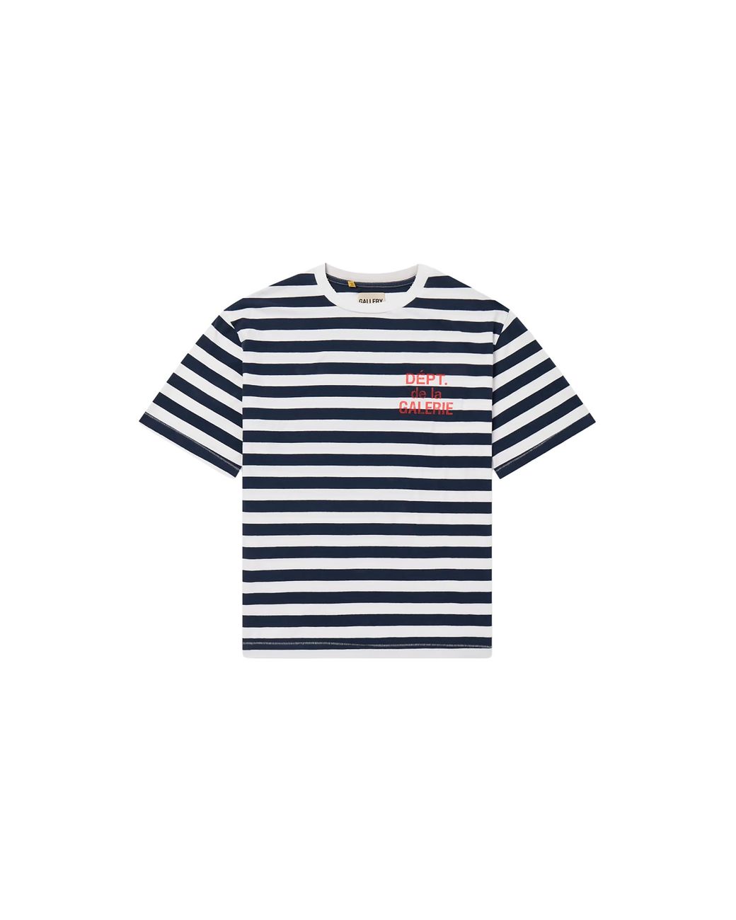 GALLERY DEPT. Black French Logo Striped Cotton Jersey T-Shirt Gd138" for men