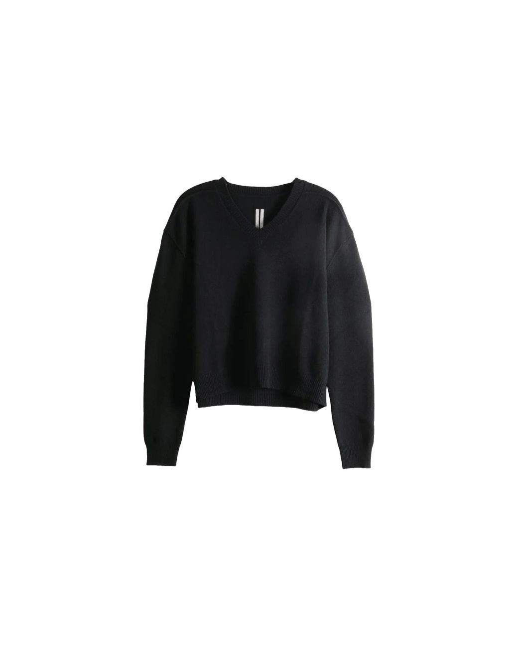 Rick Owens Black Tommy V-Neck Sweater Ru02F4650 Wsbr 09" for men