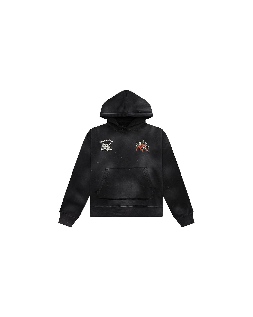 Amiri Black Vintage Tiger Varsity Hoodie Pf23Mjg025 001 Blac" for men