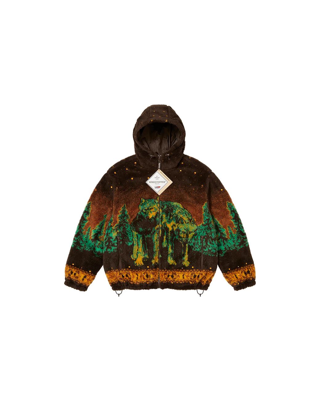 Supreme Green B.B. Simon Reversible Hooded Fleece Jacket "Fw25