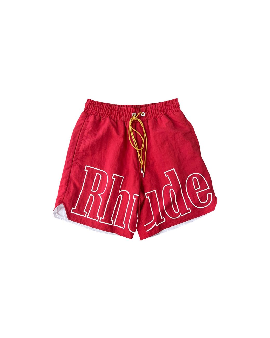 Rhude Red Logo Track Short Rhfw26Sh03948 3041" for men