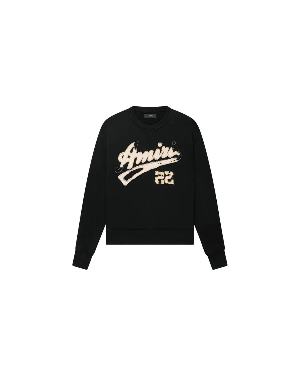 Amiri Black 22 Distressed Logo Sweater Ss23Mjg006 001" for men