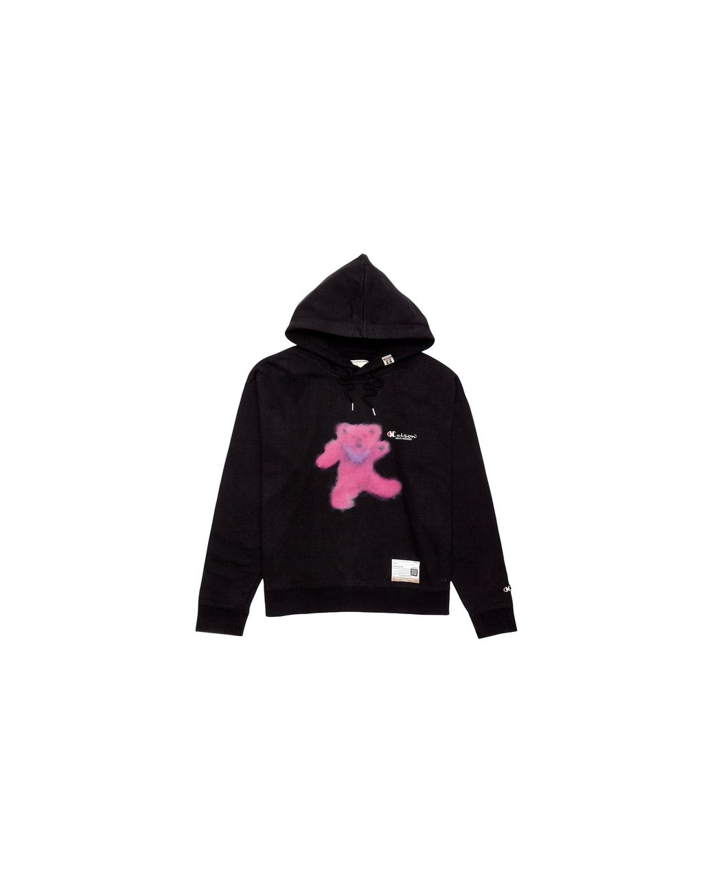 Maison Mihara Yasuhiro Black Mmy X Champion Teddy Bear Logo Hooded Sweatshirt Multi" A09Hd712" for men