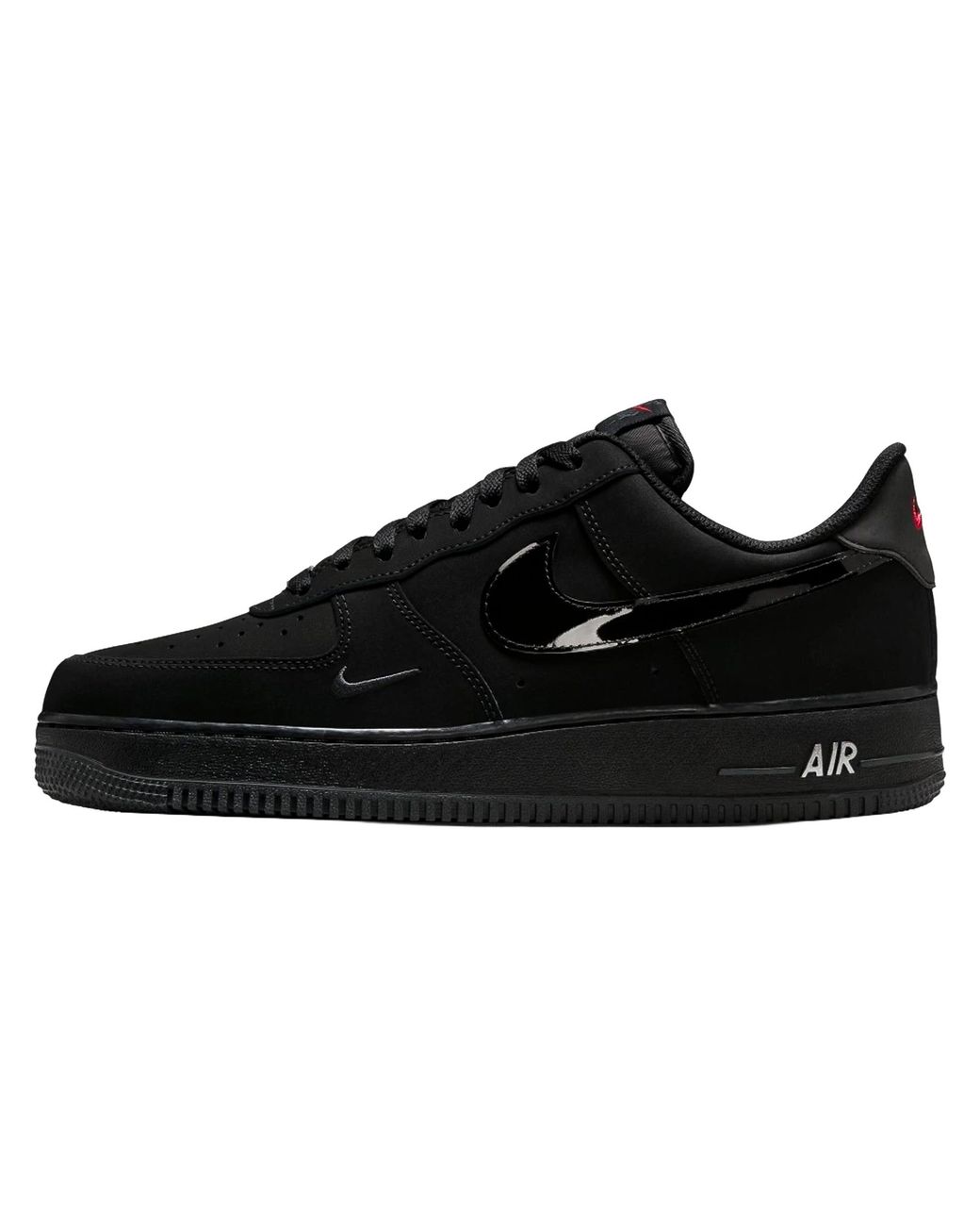 Nike Black Air Force 1 Low '07 Lv8 Patent Swoosh" Ir0199 010" for men