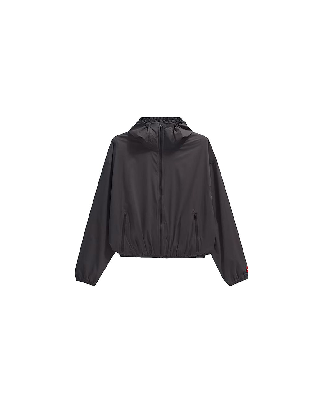 The North Face Black Tnf Box Packable Hooded Wind Jacket "Obsidian" Nf0A8Efw0Sa" for men