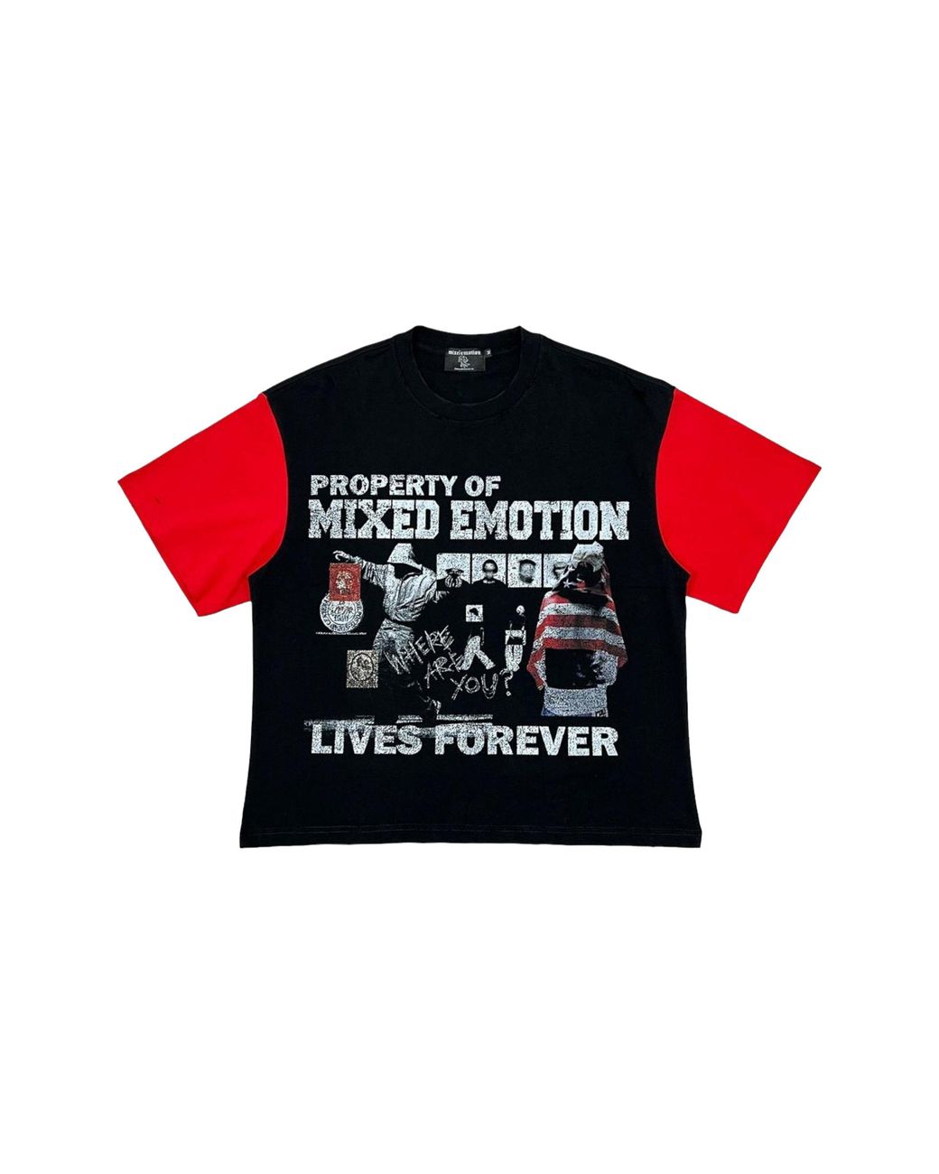 Mixed Emotions Red Fracture T-Shirt Mixe096" for men