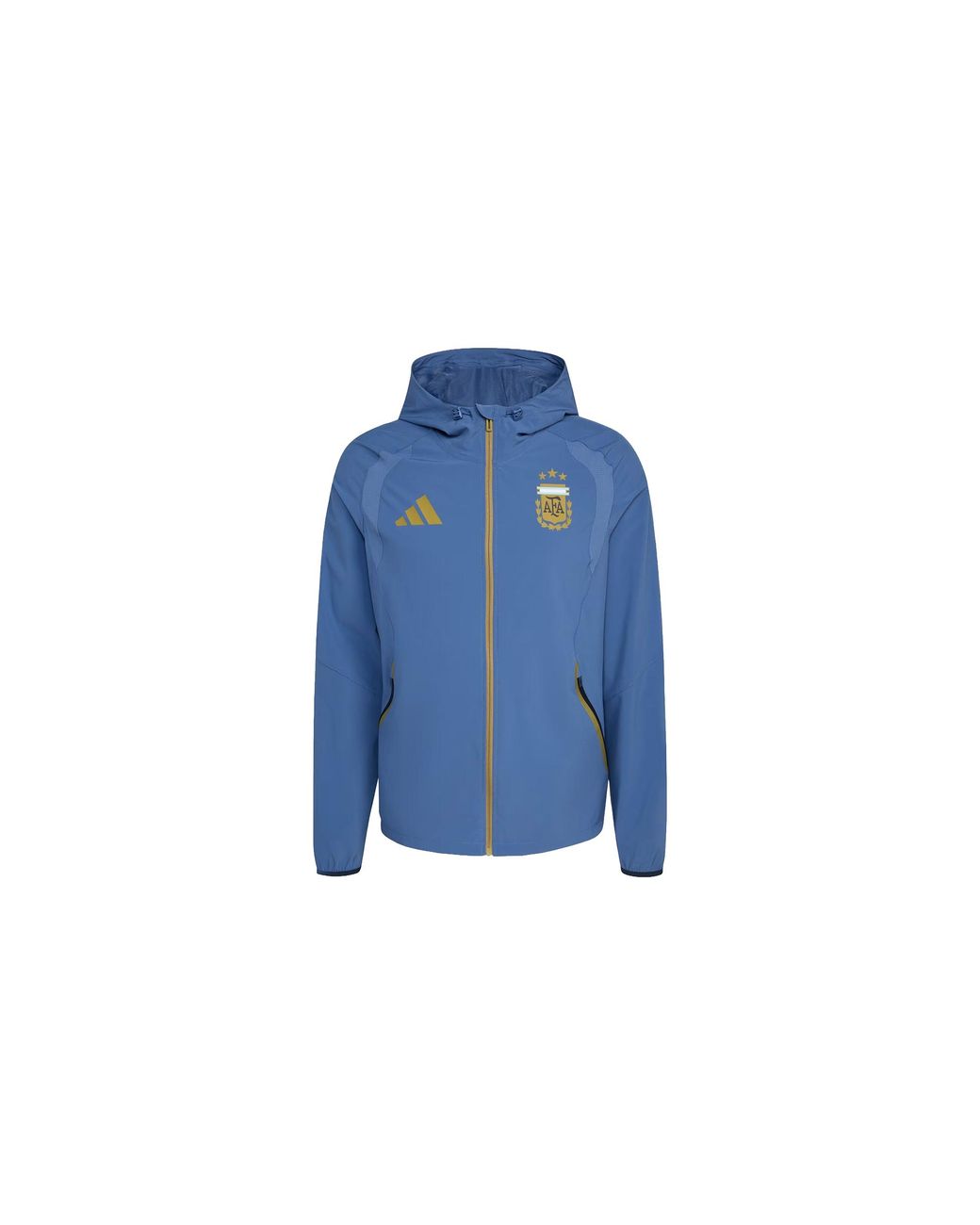 Adidas Blue Argentina Tiro Travel Full Zip Windbreaker "Crew" Jz6313" for men