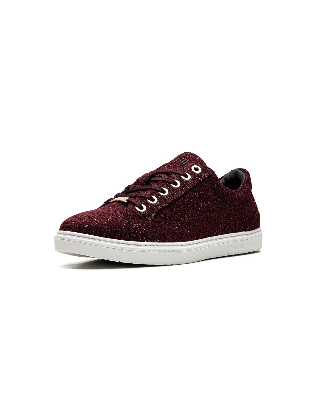 Jimmy Choo Red Miami Glitter Trimmed Trainers "Berry" J00010660546 066791 182" for men