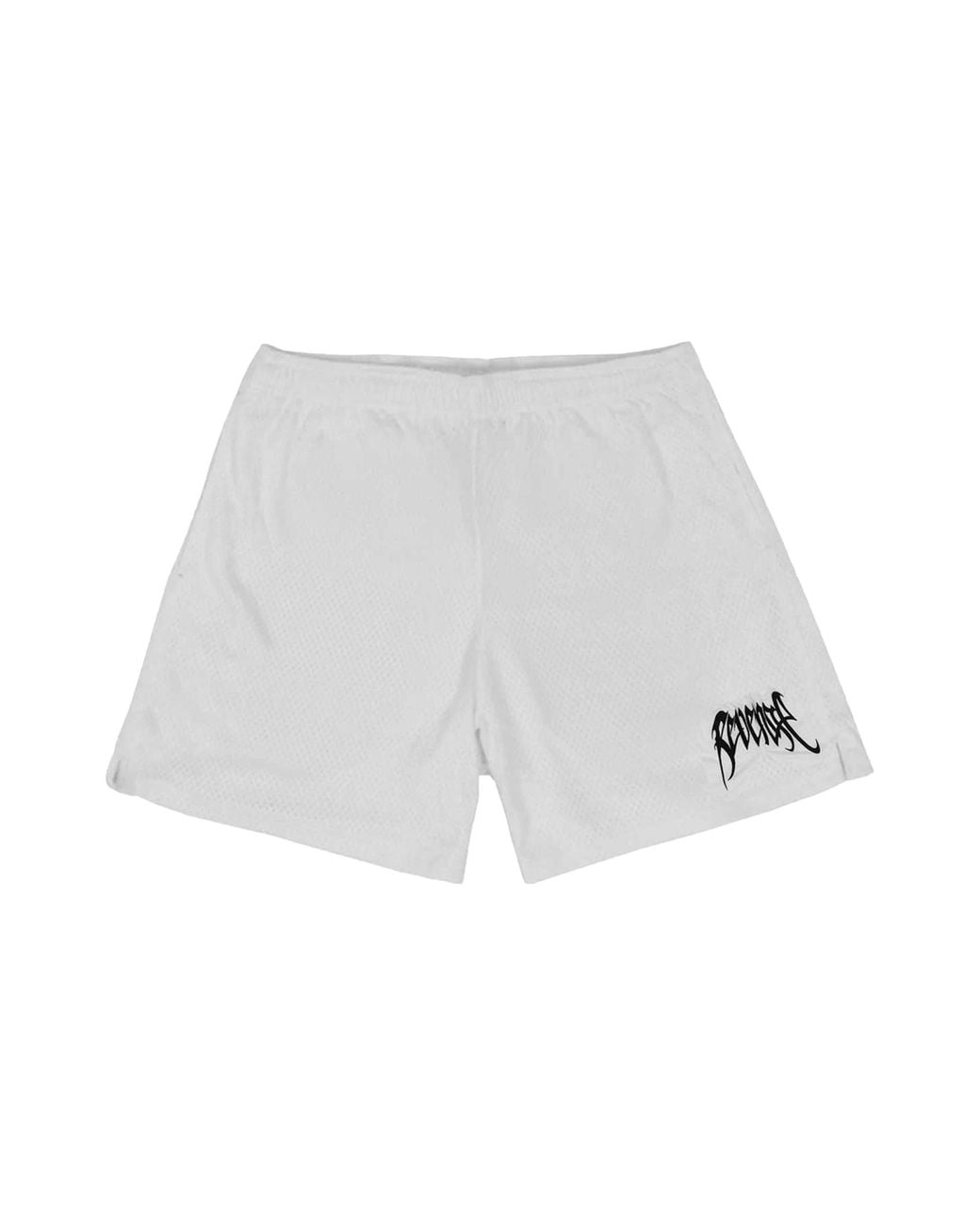 REVENGE Black Embroidered Logo Mesh Short Rev0036" for men