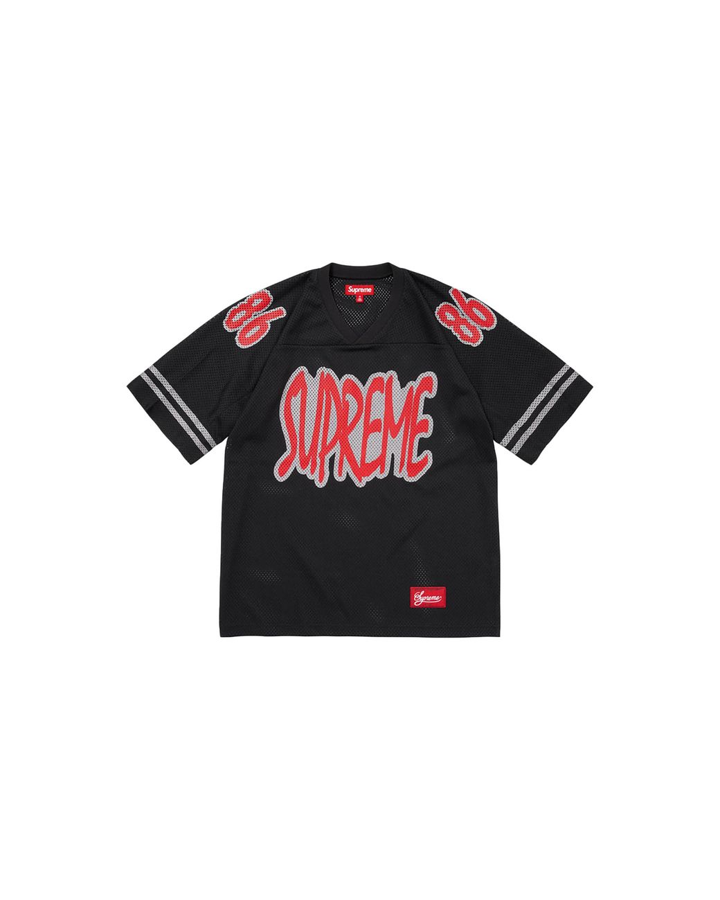 Supreme Black Reflective Football Jersey "Fw26