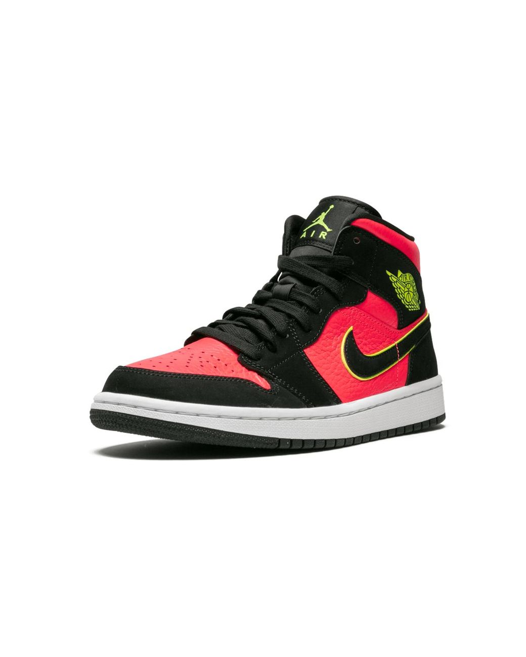 Nike Black Air 1 Mid "Hot Punch Volt" Bq6472 006"