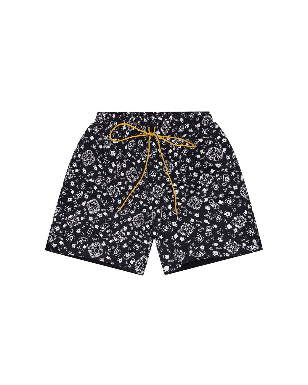Rhude Black Ssense Exclusive Bandana Shorts Sebsg001" for men