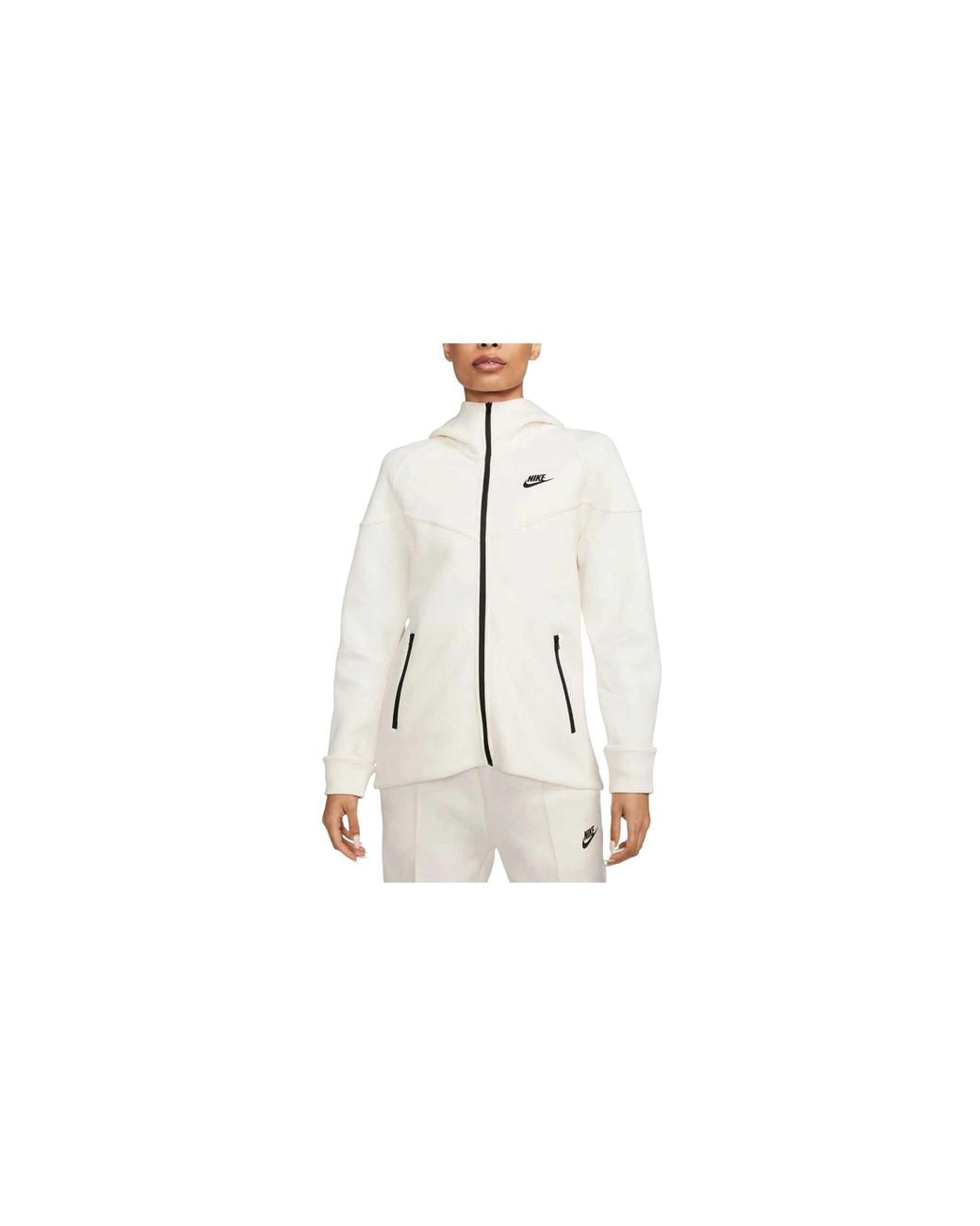 Nike Black Sportswear Tech Fleece Windrunner Full-Zip Hoodie "Pale Ivory Fb8338 110"
