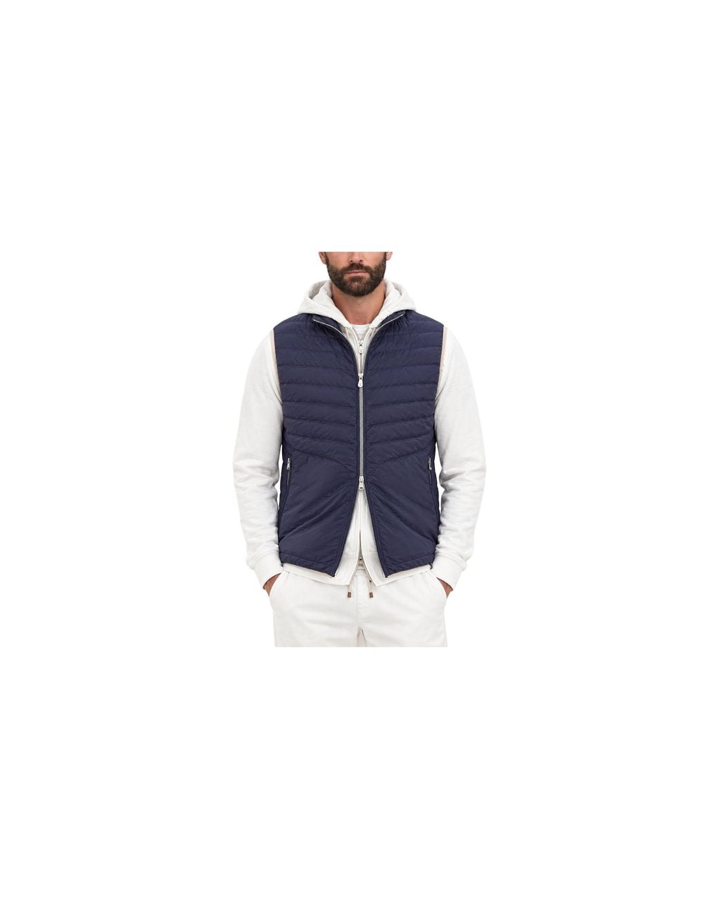 Brunello Cucinelli Black Quilted Jacket "Midnight" Brun2333" for men
