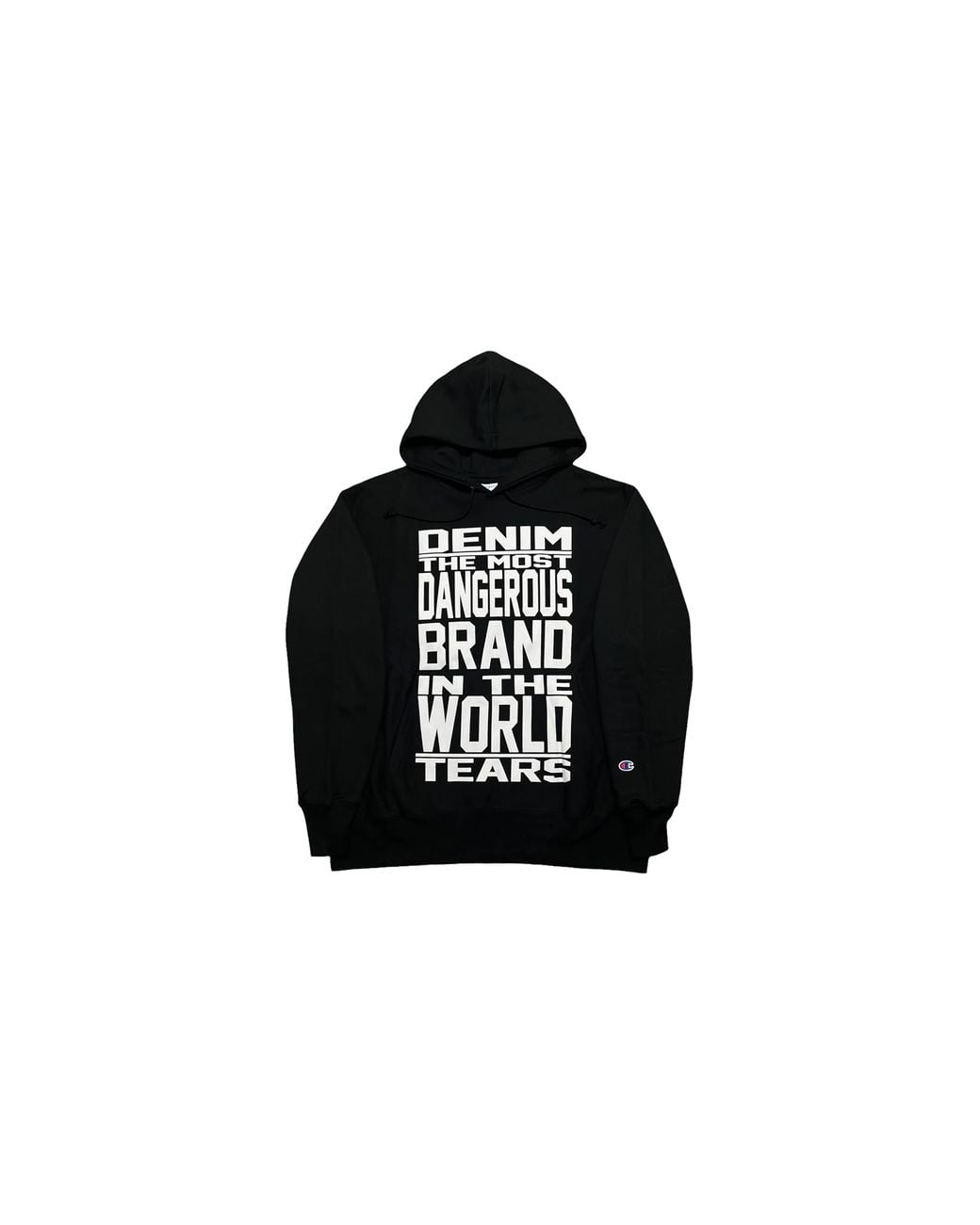 DENIM TEARS Black Mission Statement Hooded Sweatshirt Dt307" for men