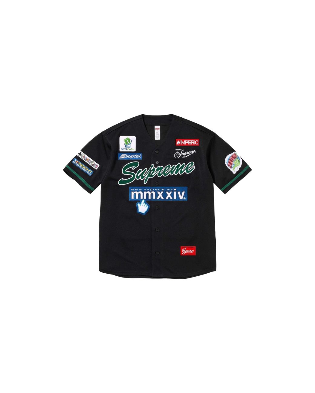 Supreme Black Chosen One Baseball Jersey Su25409"