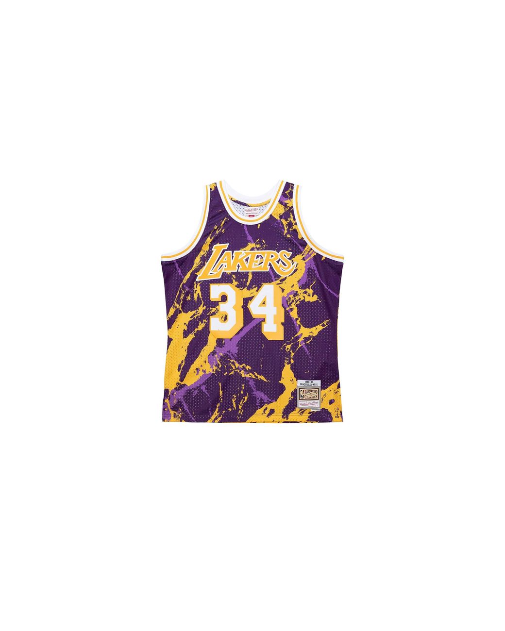 Mitchell & Ness Black Team Marble Swingman Jersey "Nba La Lakers 1996 Shaquille O'Neal" Tfsm1278 Lal96Sonptpr" for men